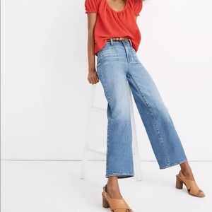 ☀️Top Rated Madewell Wide-Leg Crop Jeans with Patch Pockets 🌸